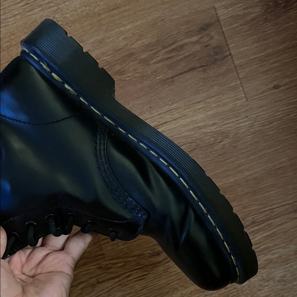 Dr. Martens Shiny Black Lace-Up Boots - Picture 6 of 7